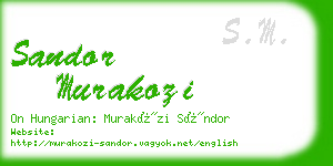 sandor murakozi business card